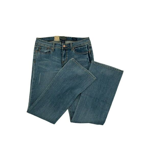 Seven7 Denim Jeans Womens Size 32 Flare Mid Rise Medium Wash Whiskers Denim NWT - Picture 5 of 11